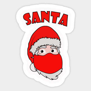 2020 Christmas Gift Masked Santa Claus Sticker